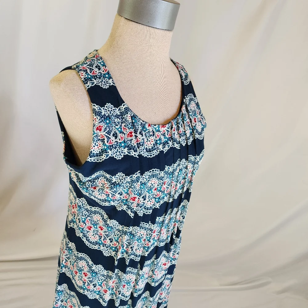 NWT Perceptions tank dress blue floral 10p sheath - Picture 14 of 14
